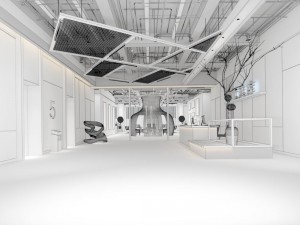 office reception hall design complete 17 Modèle 3D
