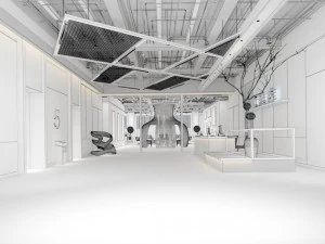 office reception hall design complete 17 3D Model