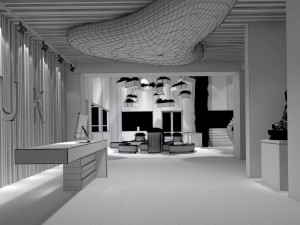 office reception hall design complete 18 Model 3D