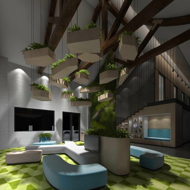 office reception hall design complete 19 3D Model .c4d .max .obj .3ds .fbx .stl .blend 