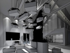 office reception hall design complete 19 3D Model