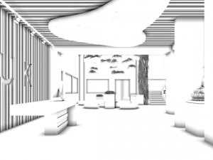 office reception hall design complete 19 3D Model