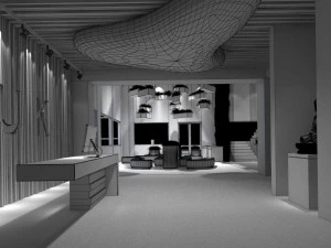 office reception hall design complete 19 3D Model