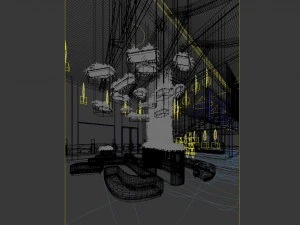 office reception hall design complete 19 3D Model