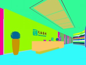 office reception hall design complete 20 Model 3D