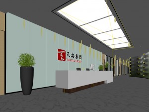 office reception hall design complete 20 Model 3D