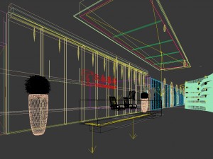 office reception hall design complete 20 Model 3D