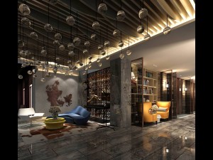 private club space design complete 02 Modello 3D