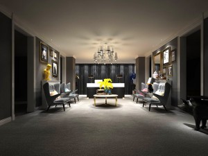 beauty salon reception hall spa center 01 3D Model