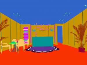 beauty salon reception hall spa center 02 3D Model