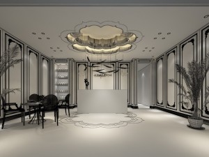 beauty salon reception hall spa center 02 3D Model