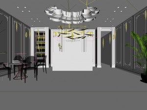 beauty salon reception hall spa center 02 3D Model