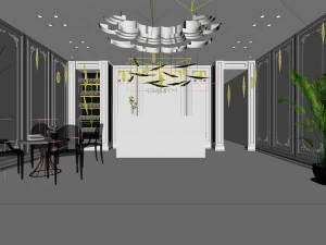 beauty salon reception hall spa center 02 3D Model
