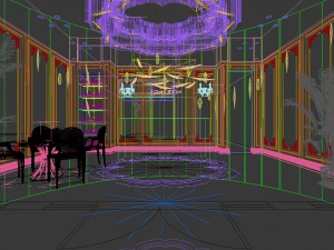 beauty salon reception hall spa center 02 3D Model