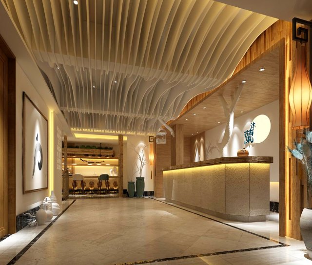 beauty salon reception hall spa center 03 3Dモデル .c4d .max .obj .3ds .fbx .stl .blend 