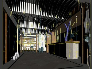 beauty salon reception hall spa center 03 3D Model