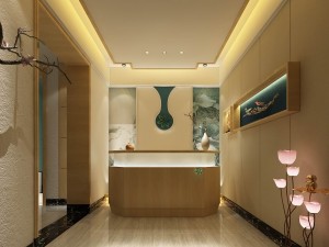 beauty salon reception hall spa center 04 3D Model