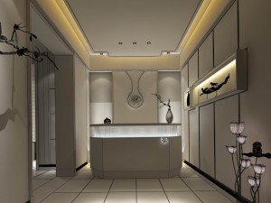 beauty salon reception hall spa center 04 3D Model