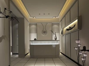 beauty salon reception hall spa center 04 3D Model