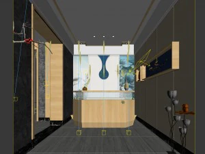 beauty salon reception hall spa center 04 3D Model