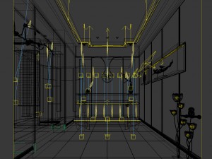 beauty salon reception hall spa center 04 3D Model