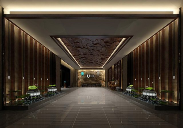 beauty salon reception hall spa center 06 Model 3D .c4d .max .obj .3ds .fbx .stl .blend 