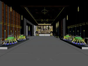 beauty salon reception hall spa center 06 3D Model