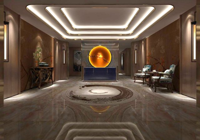 beauty salon reception hall spa center 08 3D Модель .c4d .max .obj .3ds .fbx .stl .blend 