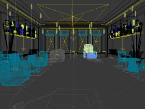 beauty salon reception hall spa center 09 3D Model