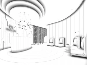 beauty salon reception hall spa center 10 3D Model