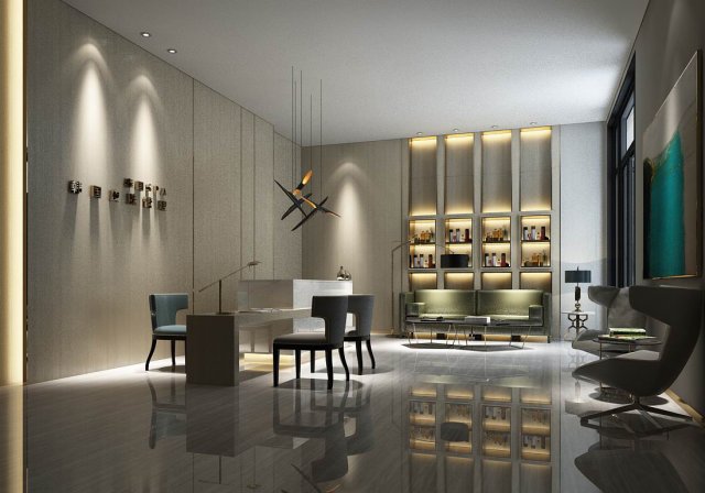 beauty salon reception hall spa center 11 3D 모델 .c4d .max .obj .3ds .fbx .stl .blend 