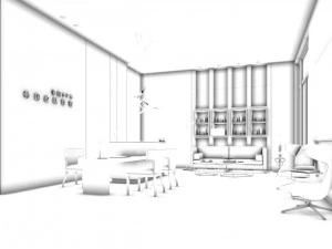 beauty salon reception hall spa center 11 3D Model
