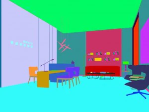 beauty salon reception hall spa center 11 3D Model