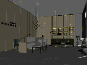 beauty salon reception hall spa center 11 3D Model