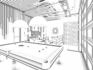 general manager office conference room 03 3D Model