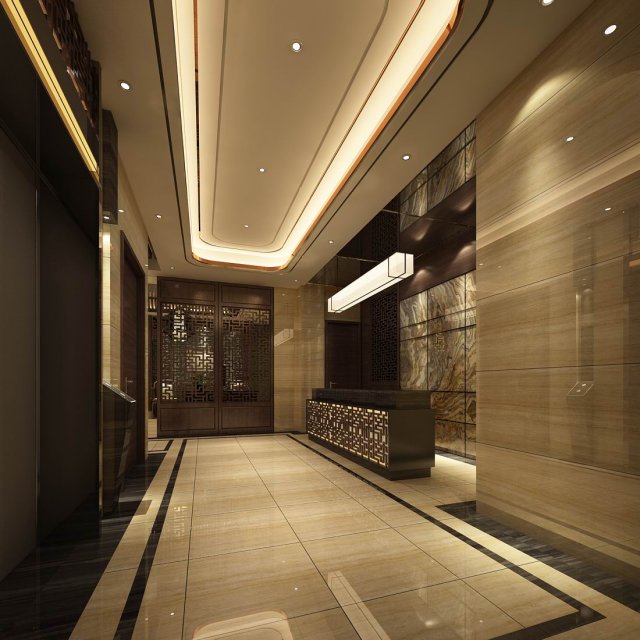 hotel reception hall design complete 01 3D-Modell .c4d .max .obj .3ds .fbx .stl .blend 
