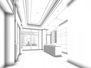 hotel reception hall design complete 01 3D-Modell