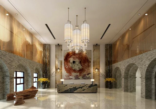 hotel reception hall design complete 02 3D Model .c4d .max .obj .3ds .fbx .stl .blend
