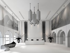hotel reception hall design complete 02 Modèle 3D