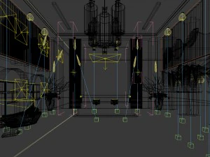hotel reception hall design complete 02 3D Model