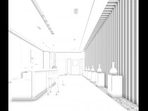 hotel reception hall design complete 03 3D Model