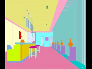 hotel reception hall design complete 03 3D Model