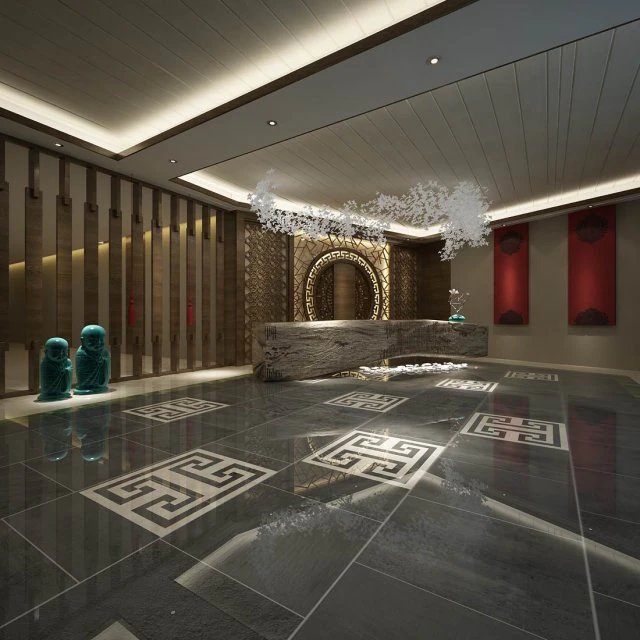 hotel reception hall design complete 04 3D Model .c4d .max .obj .3ds .fbx .stl .blend
