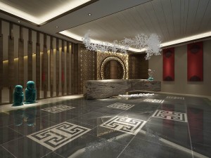 hotel reception hall design complete 04 3D Model
