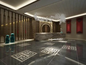 호텔 리셉션 홀 디자인 완료 04 3D 모델