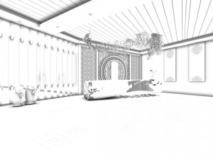 hotel reception hall design complete 04 3D 모델