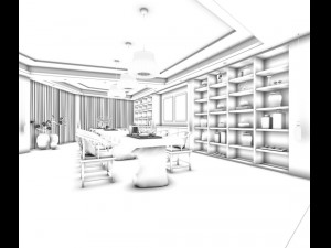 hotel reception hall design complete 04 3D 모델