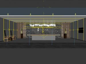 hotel reception hall design complete 06 3D Model