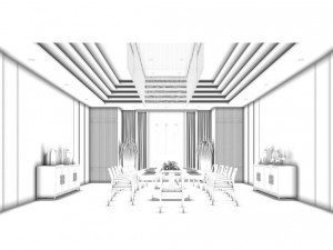 conference room office reception hall 14 3D Model