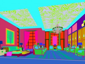conference room office reception hall 15 Modello 3D
